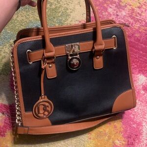 Dasein Black and brown with golden touches handbag